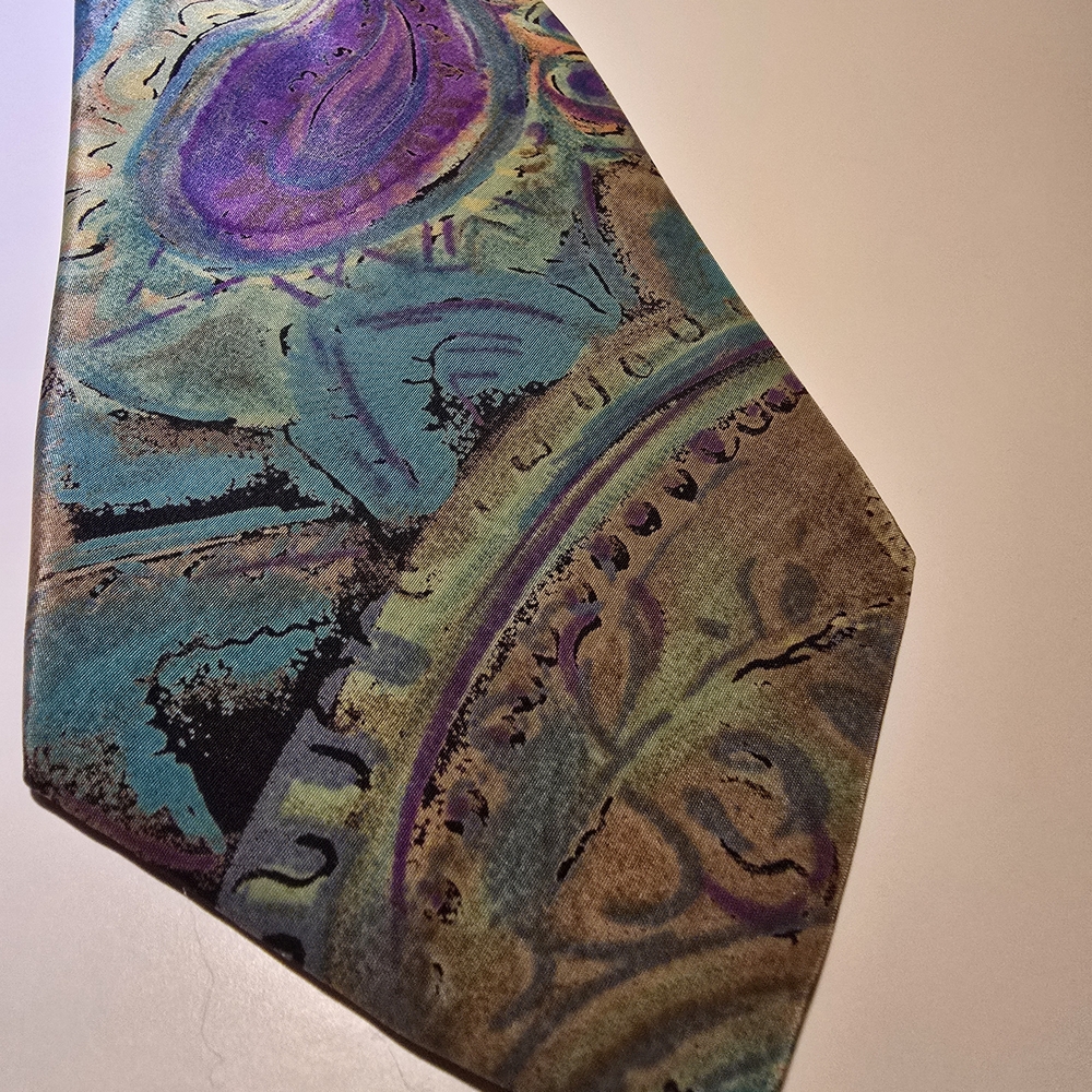 Multicolor Abstract Pattern Tie - Picture 2 of 9
